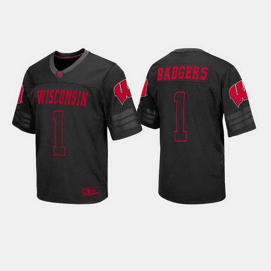 Men Wisconsin Badgers College Football Black Jersey Men Wisconsin Badgers College Football Black Jersey