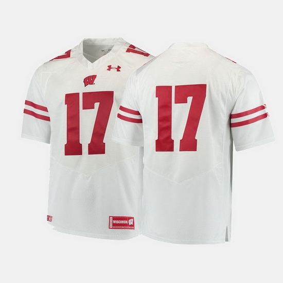 Men Wisconsin Badgers College Football White Jersey Men Wisconsin Badgers College Football White Jersey