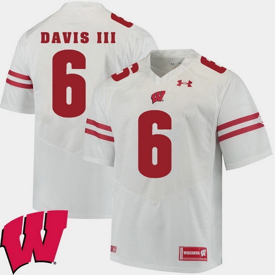 Men Wisconsin Badgers Danny Davis Iii White Alumni Football Game Ncaa 2018 Jersey Men Wisconsin Badgers Danny Davis Iii White Alumni Football Game Ncaa 2018 Jersey