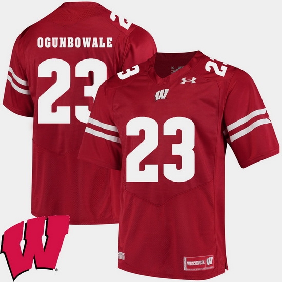 Men Wisconsin Badgers Dare Ogunbowale Red Alumni Football Game Ncaa 2018 Jersey Men Wisconsin Badgers Dare Ogunbowale Red Alumni Football Game Ncaa 2018 Jersey