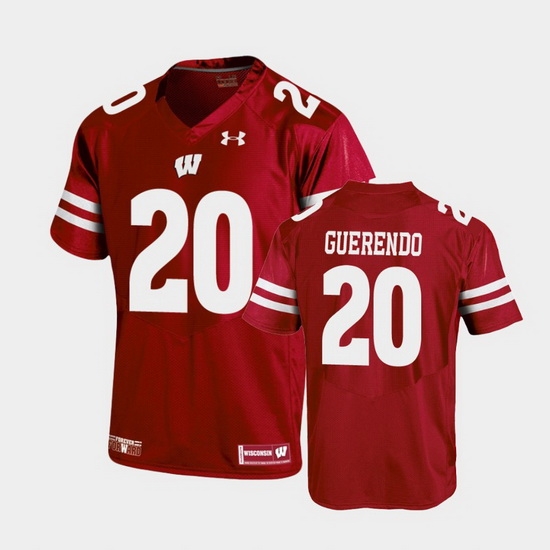 Men Wisconsin Badgers Isaac Guerendo Replica Red Football Jersey Men Wisconsin Badgers Isaac Guerendo Replica Red Football Jersey