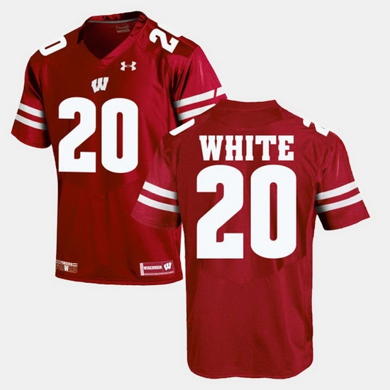 Men Wisconsin Badgers James White Alumni Football Game Red Jersey Men Wisconsin Badgers James White Alumni Football Game Red Jersey