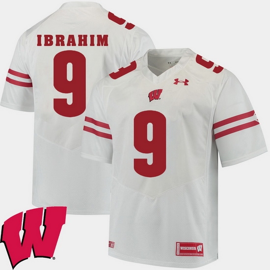 Men Wisconsin Badgers Rachid Ibrahim White Alumni Football Game Ncaa 2018 Jersey Men Wisconsin Badgers Rachid Ibrahim White Alumni Football Game Ncaa 2018 Jersey