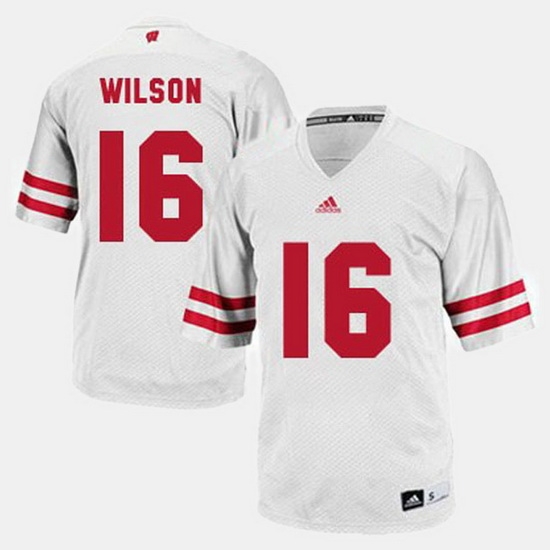 Men Wisconsin Badgers Russell Wilson College Football White Jersey Men Wisconsin Badgers Russell Wilson College Football White Jersey