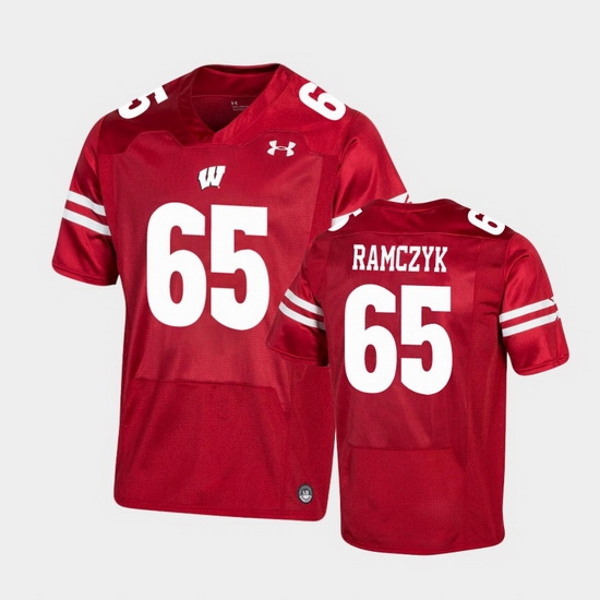 Men Wisconsin Badgers Ryan Ramczyk Premier Red Football Jersey Men Wisconsin Badgers Ryan Ramczyk Premier Red Football Jersey