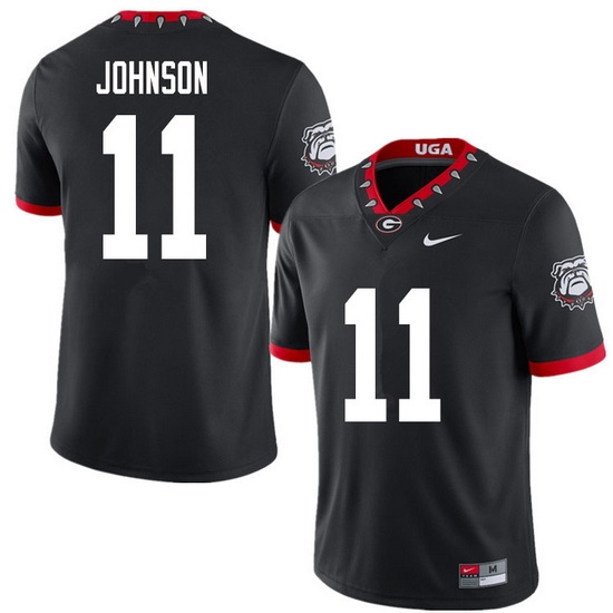 2020 Men #11 Jermaine Johnson Georgia Bulldogs Mascot 100th Anniversary College Football Jerseys Sal 2020 Men #11 Jermaine Johnson Georgia Bulldogs Mascot 100th Anniversary College Football Jerseys Sal