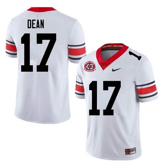 2020 Men #17 Nakobe Dean Georgia Bulldogs 1980 National Champions 40th Anniversary College Football 2020 Men #17 Nakobe Dean Georgia Bulldogs 1980 National Champions 40th Anniversary College Football
