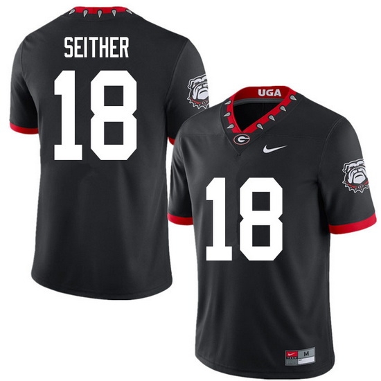 2020 Men #18 Brett Seither Georgia Bulldogs Mascot 100th Anniversary College Football Jerseys Sale-B 2020 Men #18 Brett Seither Georgia Bulldogs Mascot 100th Anniversary College Football Jerseys Sale-B