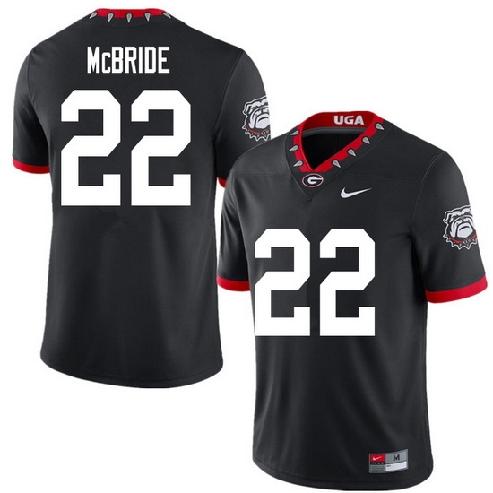 2020 Men #22 Nate McBride Georgia Bulldogs Mascot 100th Anniversary College Football Jerseys Sale-Bl 2020 Men #22 Nate McBride Georgia Bulldogs Mascot 100th Anniversary College Football Jerseys Sale-Bl