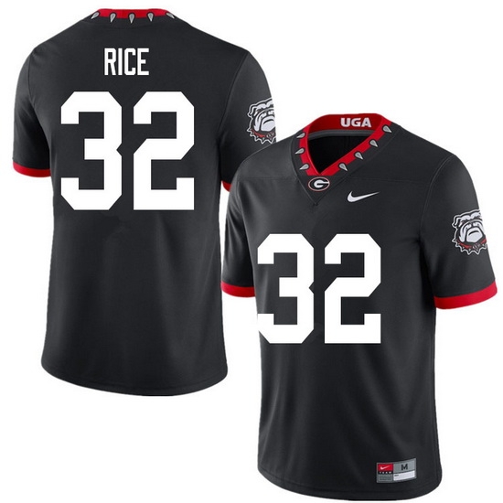 2020 Men #32 Monty Rice Georgia Bulldogs Mascot 100th Anniversary College Football Jerseys Sale-Blac 2020 Men #32 Monty Rice Georgia Bulldogs Mascot 100th Anniversary College Football Jerseys Sale-Blac
