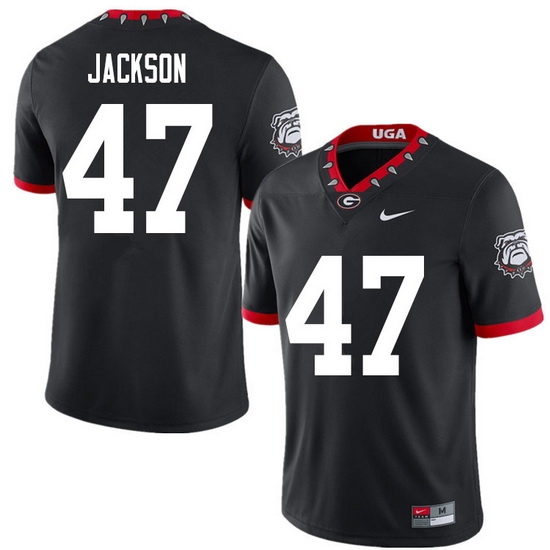 2020 Men #47 Dan Jackson Georgia Bulldogs Mascot 100th Anniversary College Football Jerseys Sale-Bla 2020 Men #47 Dan Jackson Georgia Bulldogs Mascot 100th Anniversary College Football Jerseys Sale-Bla