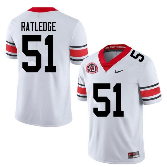 2020 Men #51 Tate Ratledge Georgia Bulldogs 1980 National Champions 40th Anniversary College Footbal 2020 Men #51 Tate Ratledge Georgia Bulldogs 1980 National Champions 40th Anniversary College Footbal