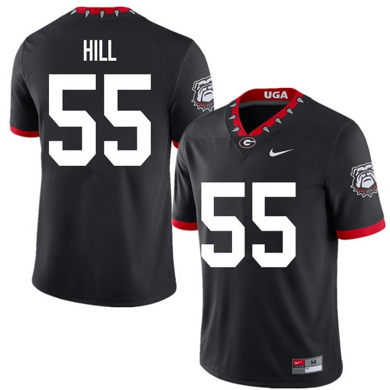 2020 Men #55 Trey Hill Georgia Bulldogs Mascot 100th Anniversary College Football Jerseys Sale-Black 2020 Men #55 Trey Hill Georgia Bulldogs Mascot 100th Anniversary College Football Jerseys Sale-Black