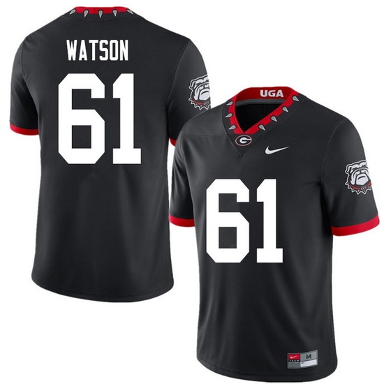 2020 Men #61 Blake Watson Georgia Bulldogs Mascot 100th Anniversary College Football Jerseys Sale-Bl 2020 Men #61 Blake Watson Georgia Bulldogs Mascot 100th Anniversary College Football Jerseys Sale-Bl