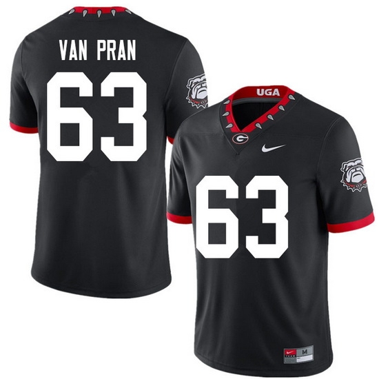 2020 Men #63 Sedrick Van Pran Georgia Bulldogs Mascot 100th Anniversary College Football Jerseys Sal 2020 Men #63 Sedrick Van Pran Georgia Bulldogs Mascot 100th Anniversary College Football Jerseys Sal