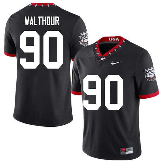 2020 Men #90 Tramel Walthour Georgia Bulldogs Mascot 100th Anniversary College Football Jerseys Sale 2020 Men #90 Tramel Walthour Georgia Bulldogs Mascot 100th Anniversary College Football Jerseys Sale