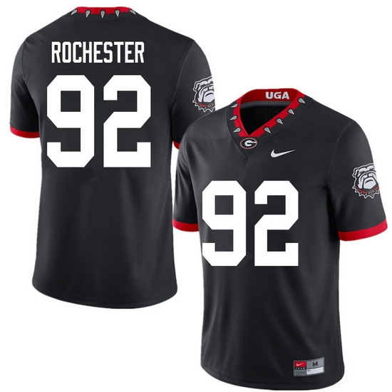 2020 Men #92 Julian Rochester Georgia Bulldogs Mascot 100th Anniversary College Football Jerseys Sal 2020 Men #92 Julian Rochester Georgia Bulldogs Mascot 100th Anniversary College Football Jerseys Sal