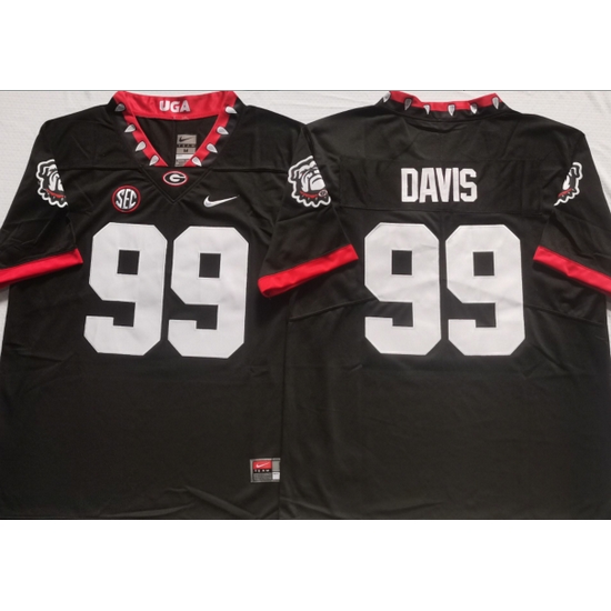 2020 Men #99 Jordan Davis Georgia Bulldogs Mascot 100th Anniversary College Football Jerseys Sale-BlACK 2020 Men #99 Jordan Davis Georgia Bulldogs Mascot 100th Anniversary College Football Jerseys Sale-BlACK