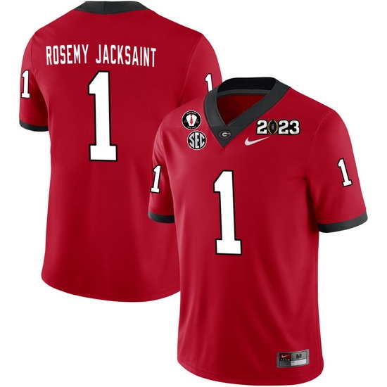 Men #1 Marcus Rosemy-Jacksaint Georgia Bulldogs 2022-23 CTP National Championship Football Jerseys Men #1 Marcus Rosemy-Jacksaint Georgia Bulldogs 2022-23 CTP National Championship Football Jerseys