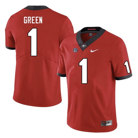 Men #1 Nyland Green Georgia Bulldogs College Football Jerseys Sale-Red Men #1 Nyland Green Georgia Bulldogs College Football Jerseys Sale-Red
