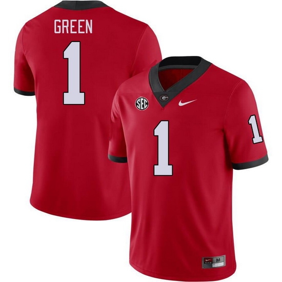 Men #1 Nyland Green Georgia Bulldogs College Football Jerseys Stitched-Red Men #1 Nyland Green Georgia Bulldogs College Football Jerseys Stitched-Red