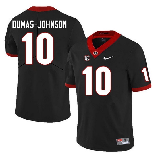 Men #10 Jamon Dumas-Johnson Georgia Bulldogs College Football Jerseys Sale-Black Men #10 Jamon Dumas-Johnson Georgia Bulldogs College Football Jerseys Sale-Black