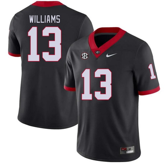 Men #13 Mykel Williams Georgia Bulldogs College Football Jerseys Stitched-Black Men #13 Mykel Williams Georgia Bulldogs College Football Jerseys Stitched-Black