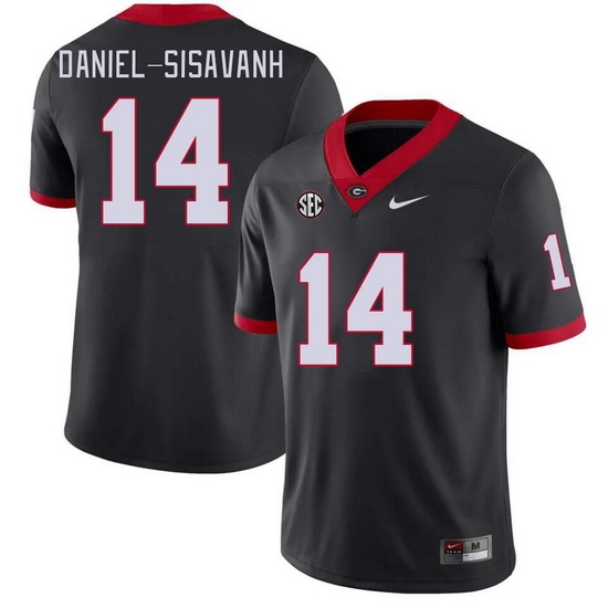 Men #14 David Daniel-Sisavanh Georgia Bulldogs College Football Jerseys Stitched-Black Men #14 David Daniel-Sisavanh Georgia Bulldogs College Football Jerseys Stitched-Black