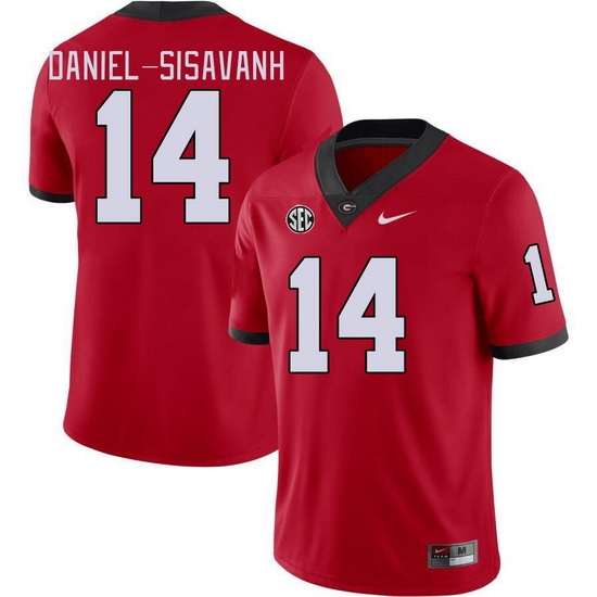 Men #14 David Daniel-Sisavanh Georgia Bulldogs College Football Jerseys Stitched-Red Men #14 David Daniel-Sisavanh Georgia Bulldogs College Football Jerseys Stitched-Red