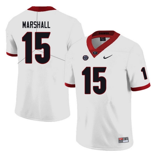 Men #15 Trezmen Marshall Georgia Bulldogs College Football Jerseys Sale-white Men #15 Trezmen Marshall Georgia Bulldogs College Football Jerseys Sale-white