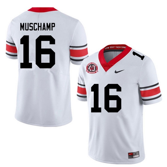 Men #16 Jackson Muschamp Georgia Bulldogs College Football Jerseys Sale-40th Anniversary Men #16 Jackson Muschamp Georgia Bulldogs College Football Jerseys Sale-40th Anniversary