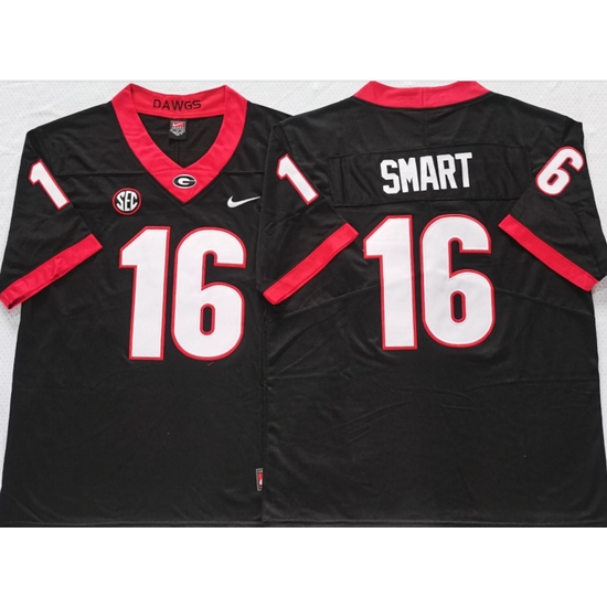 Men #16 SMART Georgia Bulldogs College Football Jerseys Sale-Black Men #16 SMART Georgia Bulldogs College Football Jerseys Sale-Black