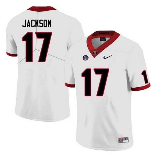 Men #17 Dan Jackson Georgia Bulldogs College Football Jerseys Sale-White Anniversary Men #17 Dan Jackson Georgia Bulldogs College Football Jerseys Sale-White Anniversary