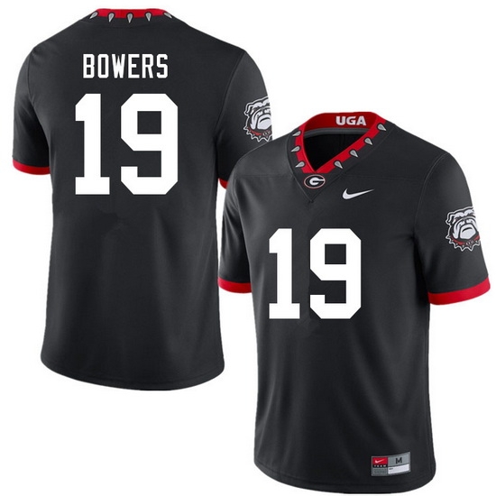 Men #19 Brock Bowers Georgia Bulldogs 100th Anniversary College Football Jerseys Sale-100th Black Men #19 Brock Bowers Georgia Bulldogs 100th Anniversary College Football Jerseys Sale-100th Black