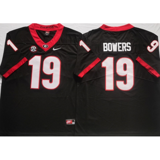Men #19 Brock Bowers Georgia Bulldogs College Football Jerseys Sale-Black Men #19 Brock Bowers Georgia Bulldogs College Football Jerseys Sale-Black