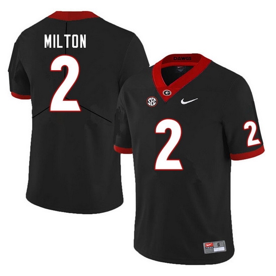 Men #2 Kendall Milton Georgia Bulldogs College Football Jerseys Sale-Black Men #2 Kendall Milton Georgia Bulldogs College Football Jerseys Sale-Black