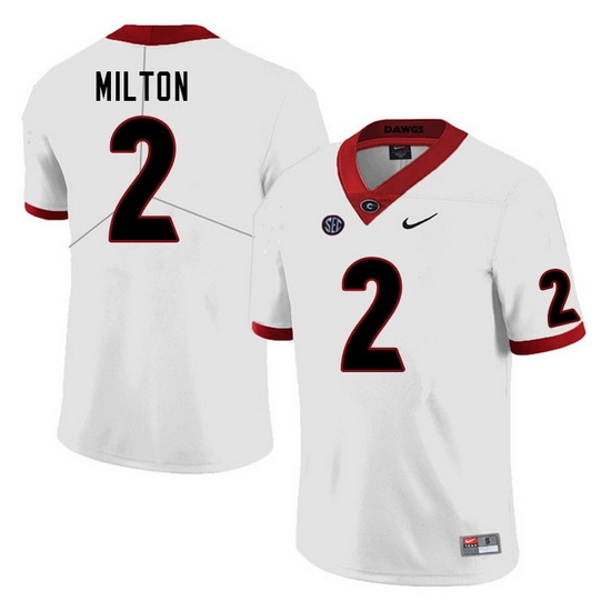 Men #2 Kendall Milton Georgia Bulldogs College Football Jerseys Sale-White Men #2 Kendall Milton Georgia Bulldogs College Football Jerseys Sale-White