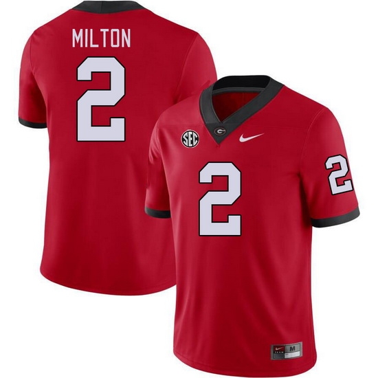Men #2 Kendall Milton Georgia Bulldogs College Football Jerseys Stitched-Red Men #2 Kendall Milton Georgia Bulldogs College Football Jerseys Stitched-Red