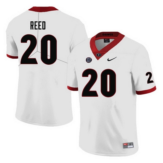Men #20 J.R. Reed Georgia Bulldogs College Football Jerseys-White Men #20 J.R. Reed Georgia Bulldogs College Football Jerseys-White