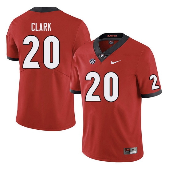 Men #20 Sevaughn Clark Georgia Bulldogs College Football Jerseys Sale-Red Men #20 Sevaughn Clark Georgia Bulldogs College Football Jerseys Sale-Red