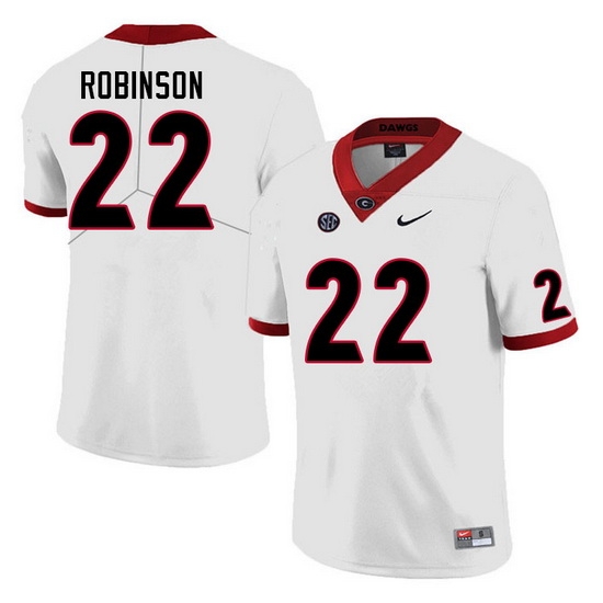 Men #22 Branson Robinson Georgia Bulldogs College Football Jerseys Sale-White Men #22 Branson Robinson Georgia Bulldogs College Football Jerseys Sale-White