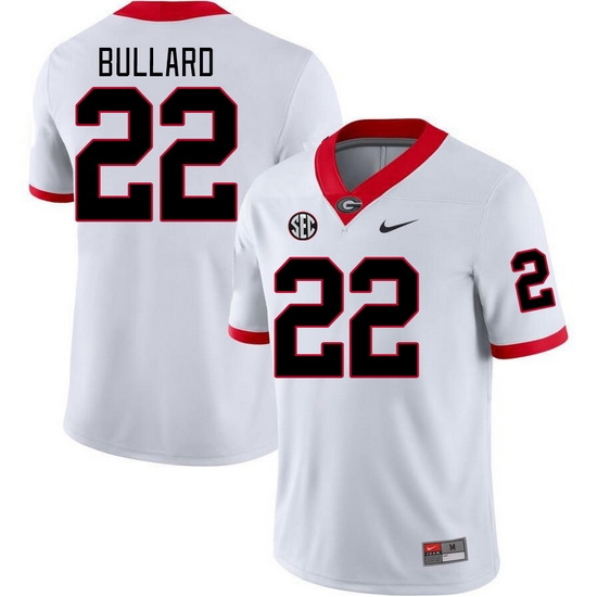 Men #22 Javon Bullard Georgia Bulldogs College Football Jerseys Stitched-White Men #22 Javon Bullard Georgia Bulldogs College Football Jerseys Stitched-White