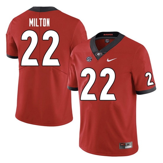 Men #22 Kendall Milton Georgia Bulldogs College Football Jerseys Sale-Red Men #22 Kendall Milton Georgia Bulldogs College Football Jerseys Sale-Red