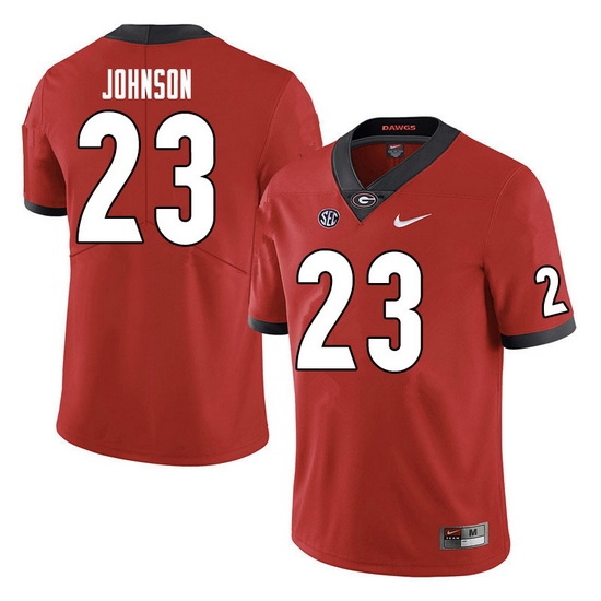 Men #23 Jaylen Johnson Georgia Bulldogs College Football Jerseys Sale-Red Men #23 Jaylen Johnson Georgia Bulldogs College Football Jerseys Sale-Red