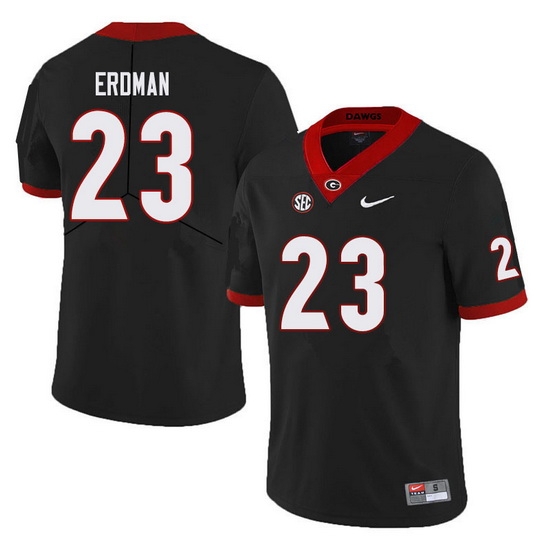Men #23 Willie Erdman Georgia Bulldogs College Football Jerseys Sale-Black Men #23 Willie Erdman Georgia Bulldogs College Football Jerseys Sale-Black