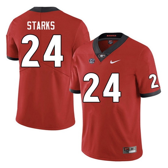 Men #24 Malaki Starks Georgia Bulldogs College Football Jerseys Sale-Red Anniversary Men #24 Malaki Starks Georgia Bulldogs College Football Jerseys Sale-Red Anniversary