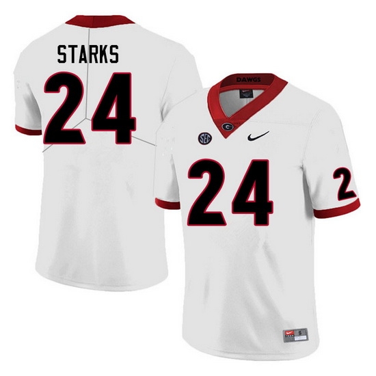 Men #24 Malaki Starks Georgia Bulldogs College Football Jerseys Sale-White Anniversary Men #24 Malaki Starks Georgia Bulldogs College Football Jerseys Sale-White Anniversary