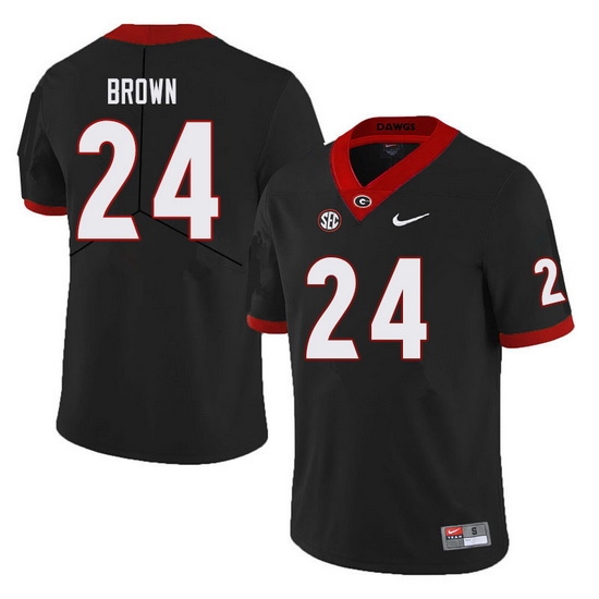 Men #24 Matthew Brown Georgia Bulldogs College Football Jerseys Sale-Black Men #24 Matthew Brown Georgia Bulldogs College Football Jerseys Sale-Black