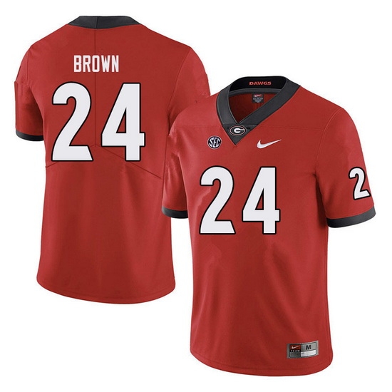 Men #24 Matthew Brown Georgia Bulldogs College Football Jerseys Sale-red Men #24 Matthew Brown Georgia Bulldogs College Football Jerseys Sale-red