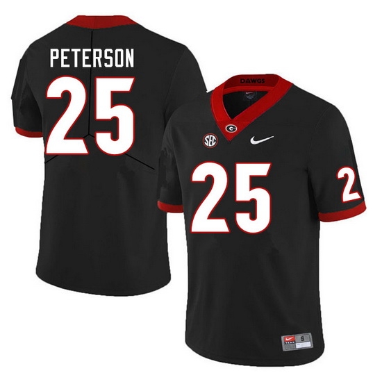 Men #25 Steven Peterson Georgia Bulldogs College Football Jerseys Sale-Black Men #25 Steven Peterson Georgia Bulldogs College Football Jerseys Sale-Black